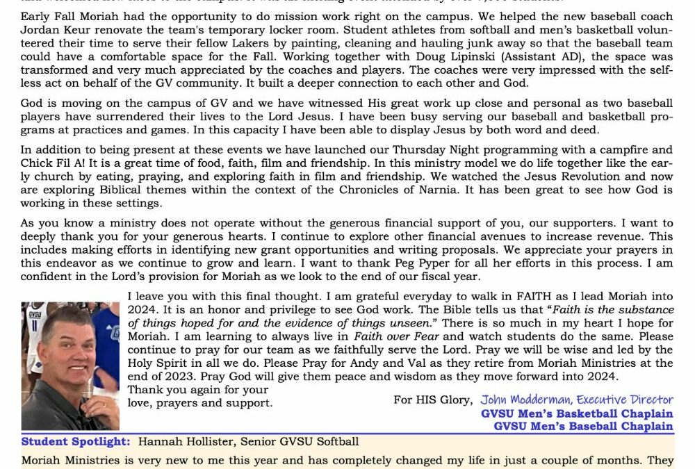 Newsletter Fall 2023